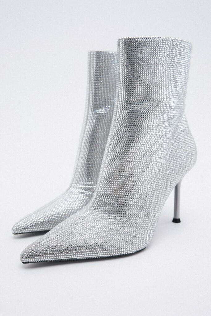 Escarpins Brillants Zara à Talons Hauts (3.5") - Or - Taille 40/UK7 - Neufs Sans Boîte