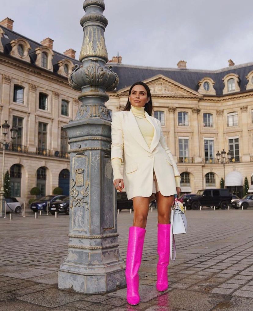 Introducir 46+ imagen outfit con botas rosas largas